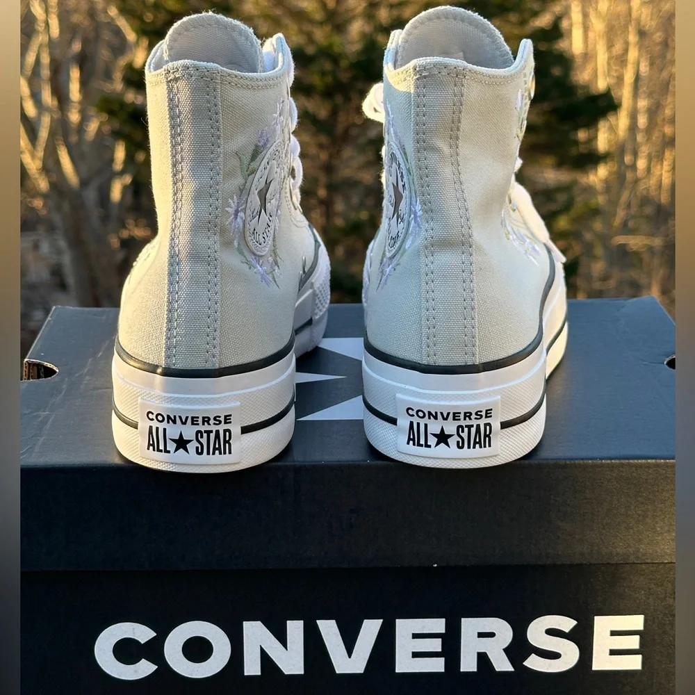 Converse Gray CTAS Platform High Casual Sneaker Womens 6.5 | GS Girls 5Y NEW